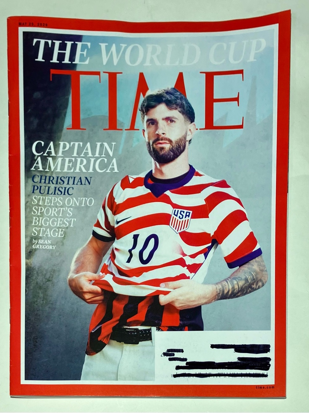 Time Magazine 2026 FIFA World Cup Captain America Christian Pulisic